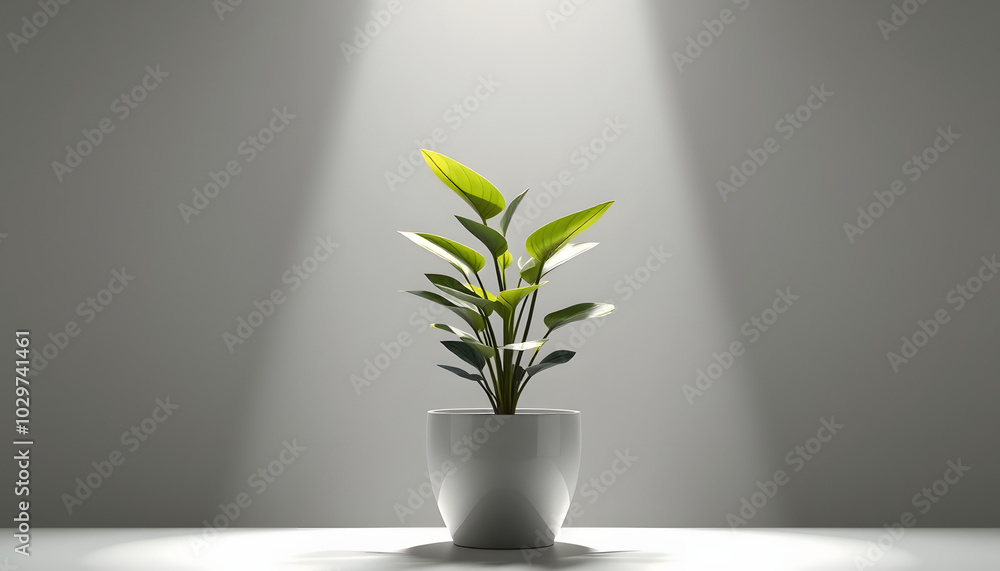 Dotted pattern over plant in pot isolated with white highlights, png Dotted pattern over plant in pot isolated with white highlights, png