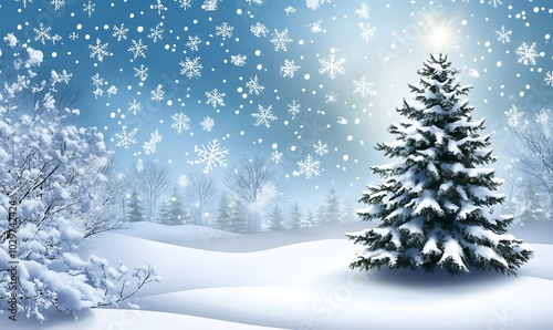 Wallpaper Mural Snowy Evergreen Forest Winter Landscape Scene Torontodigital.ca