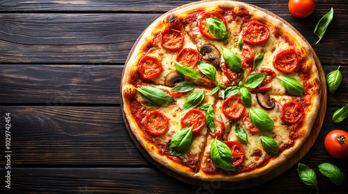 Delicious assortment of pizzas featuring salami and tomatoes, tomatoes with mushrooms, and tomatoes with basil, all topped with melted mozzarella on a crispy crust