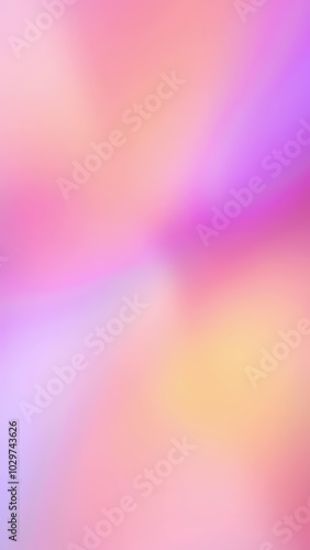 Holographic iridescent unicorn colors pink and purple abstract background. Multicolored light rays flash and glow. Optical Crystal Prism Beams