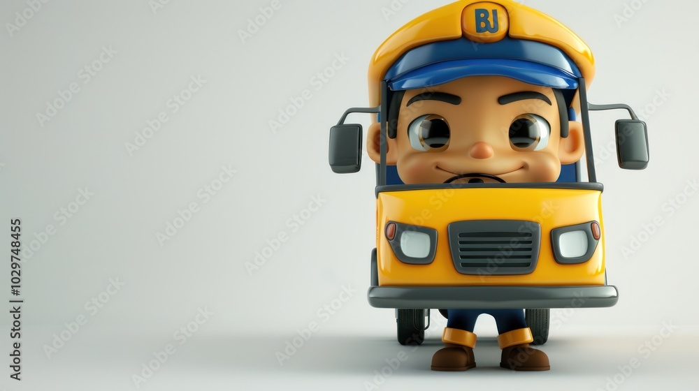 Cute Cartoon Truck Driver Cute Cartoon Truck Driver
