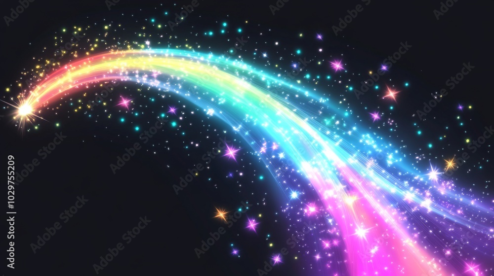 Abstract digital illustration galaxy background black made Light trail with arc Abstract digital illustration galaxy background black made Light trail with arc