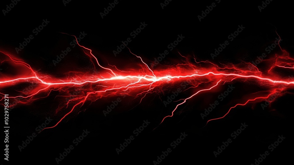 Digital illustration lightning bolt bright red color The modern electric Digital illustration lightning bolt bright red color The modern electric