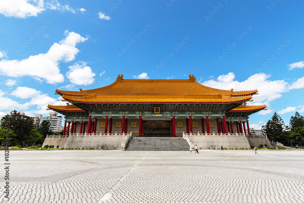 Naklejka premium National Concert Hall, Chiang Kai-shek Memorial Hall, Taipei, Taiwan - August 4, 2019: 