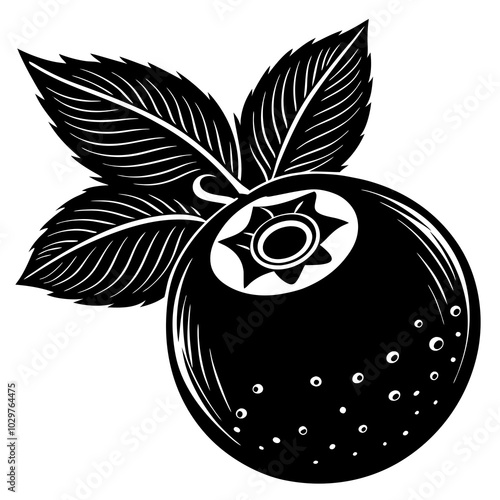 blue berry silhouette 
vector art