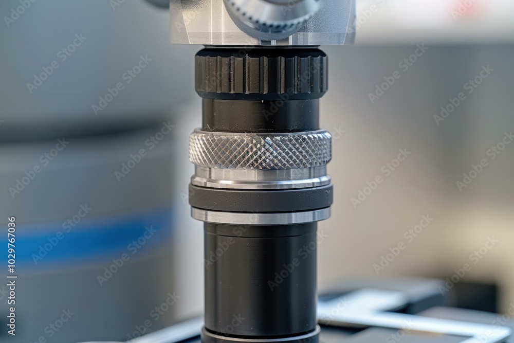 A close up of a microscope with the camera attached to it. AI. A close up of a microscope with the camera attached to it. AI.