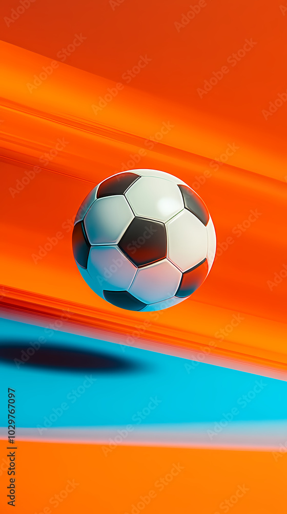 Obraz premium Racing soccer in motion