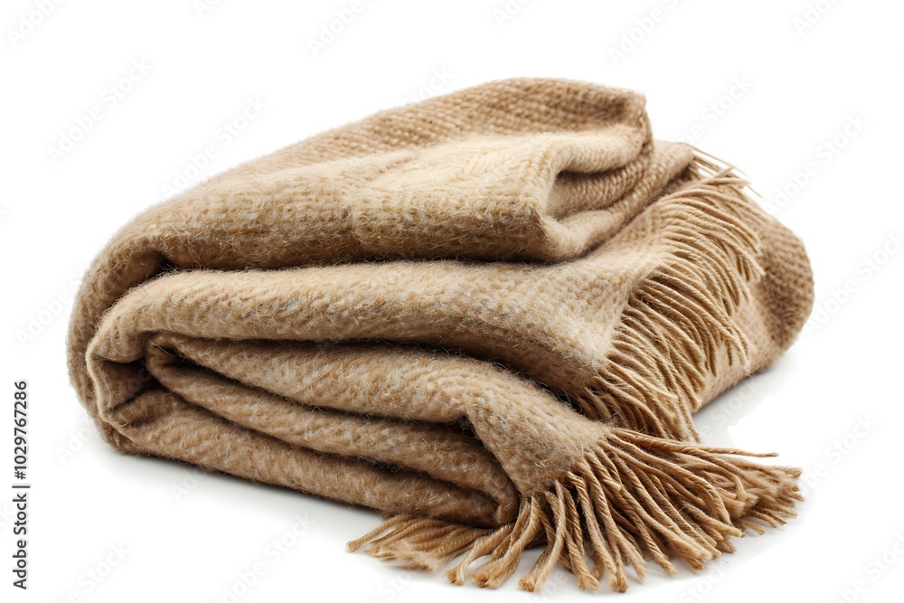 Folded blanket isolated on white background Folded blanket isolated on white background