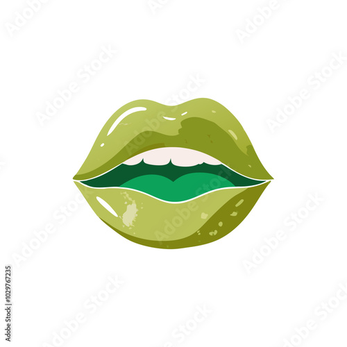 Lips Watercolor Painting
