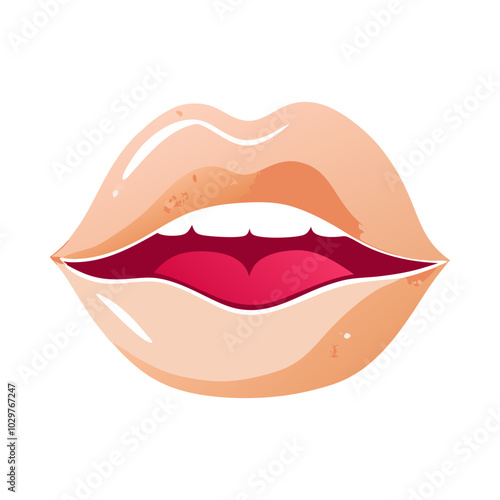 Lips Watercolor Painting