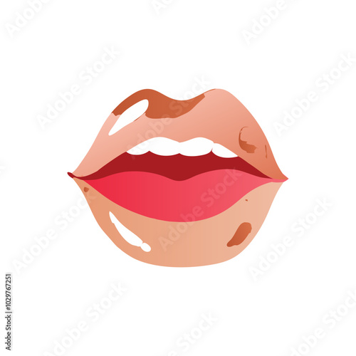 Lips Watercolor Painting