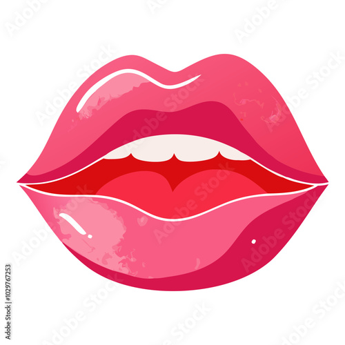 Lips Watercolor Painting