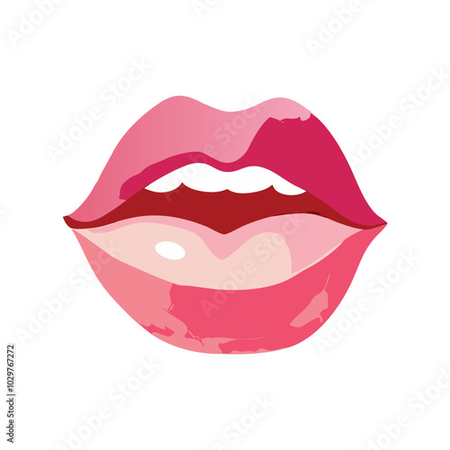 Lips Watercolor Painting