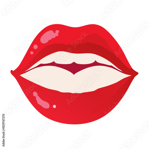 Lips Watercolor Painting
