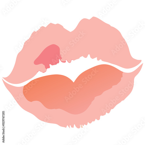 Lips Watercolor Painting