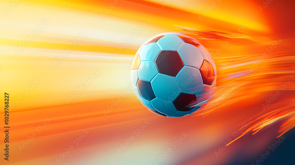 Obraz premium Racing soccer in motion