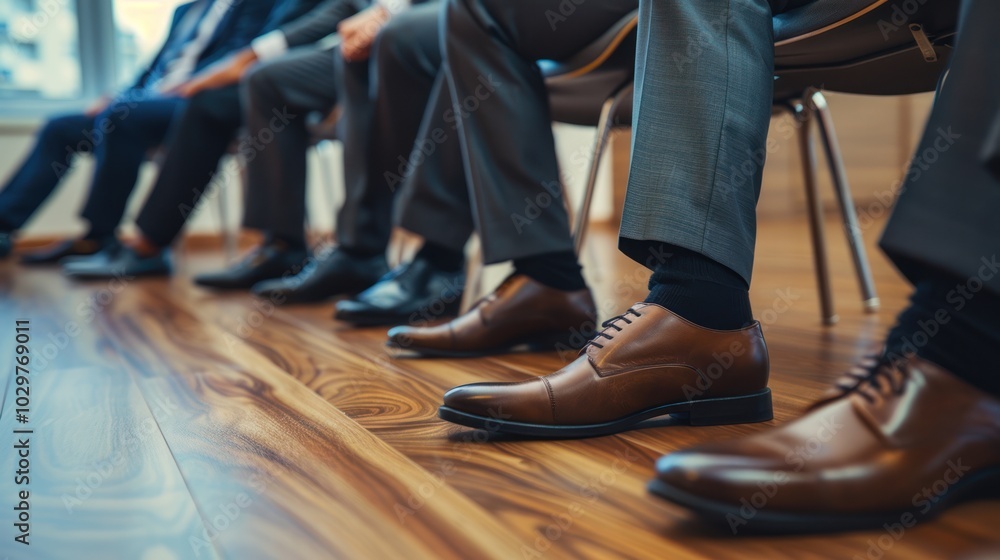 Fototapeta premium Formal Footwear in a Row