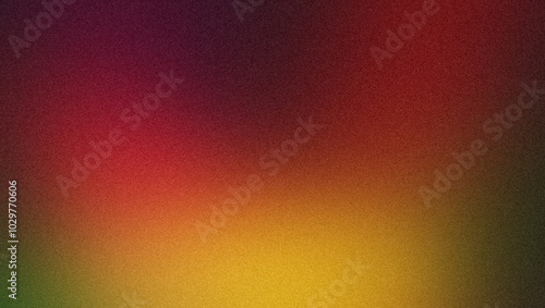 Grainy gradient background with color flow, yellow red abstract noisy texture backdrop design with vibrant glowing bright shine colors, copy space