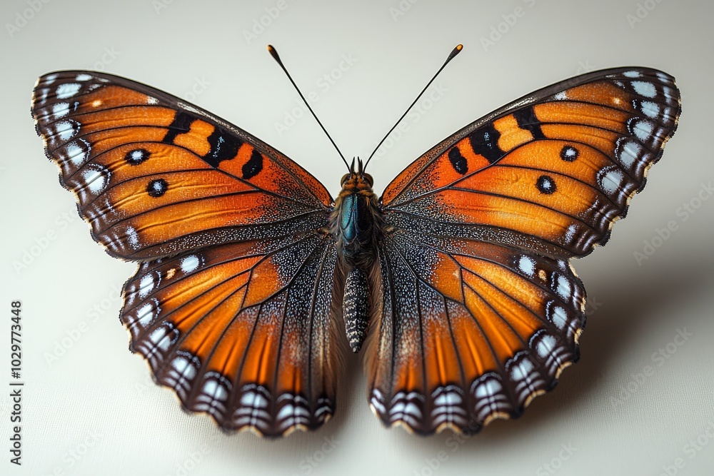 queen butterfly with rich orange-brown wings queen butterfly with rich orange-brown wings