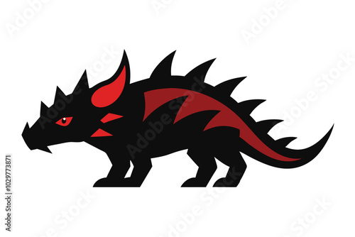 Solid color Thorny Devil animal vector design