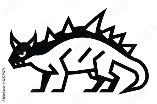 Solid color Thorny Devil animal vector design