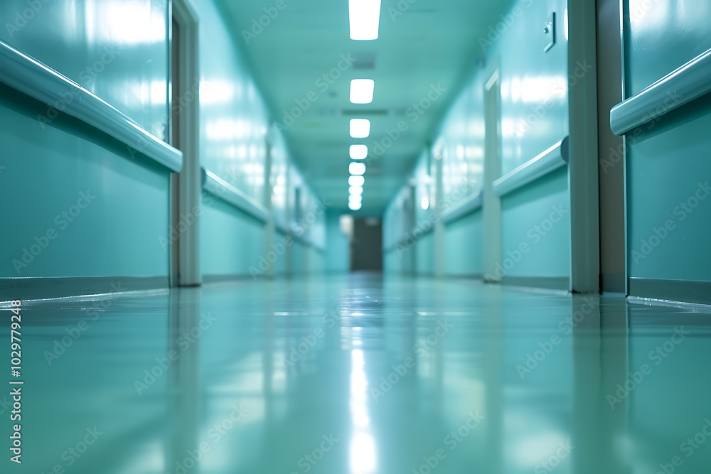 Interior of a corridor in a hospital Interior of a corridor in a hospital