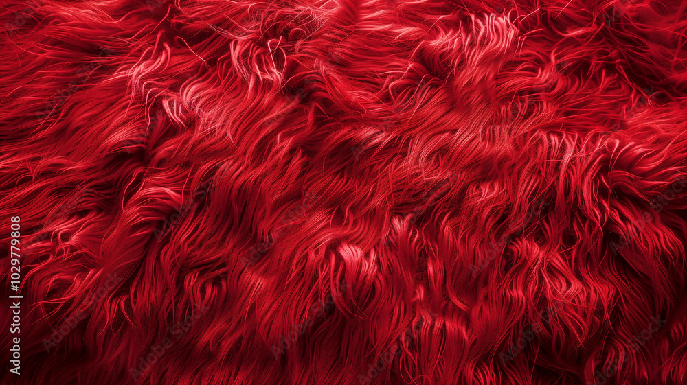 Soft Fluffy Red Faux Fur Texture Background Soft Fluffy Red Faux Fur Texture Background