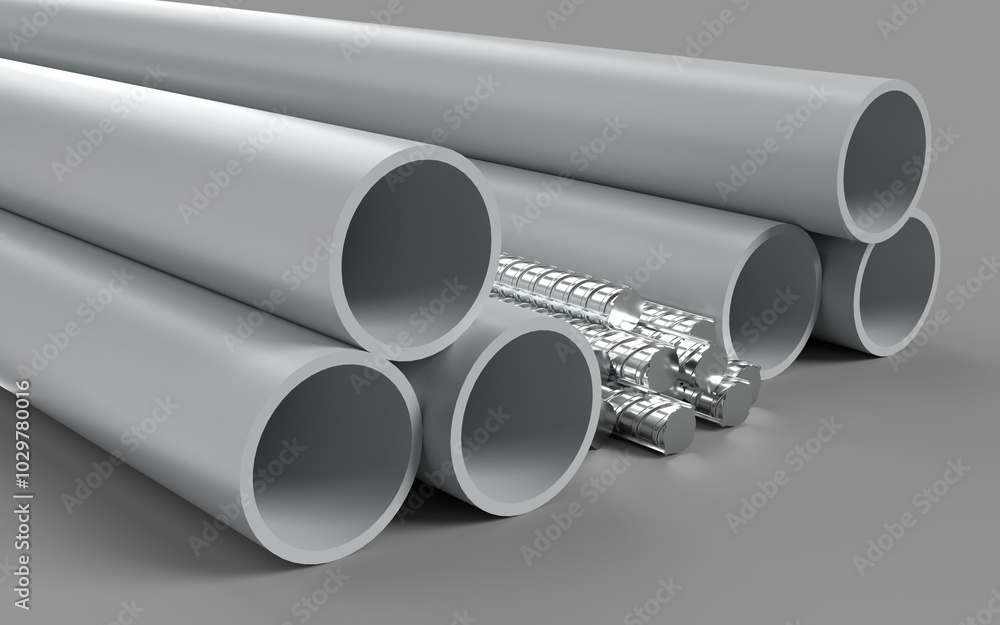 PVC tube pipe,Plastic pipe or polypropylene or polyethylene with TMT Rods PVC tube pipe,Plastic pipe or polypropylene or polyethylene with TMT Rods