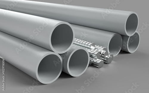  PVC tube pipe,Plastic pipe or polypropylene or polyethylene with TMT Rods