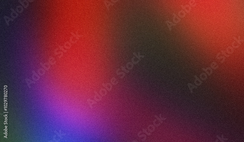 Grainy gradient with vibrant color flow shaped background, purple blue magenta orange red abstract noise texture backdrop design, bright, shine, glowing colors, copy space.