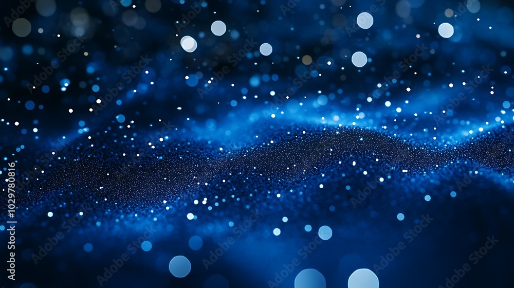 Abstract blue background with glowing particles Abstract blue background with glowing particles