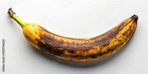 Ripe banana covered in mold, nature's cycle reminder photo