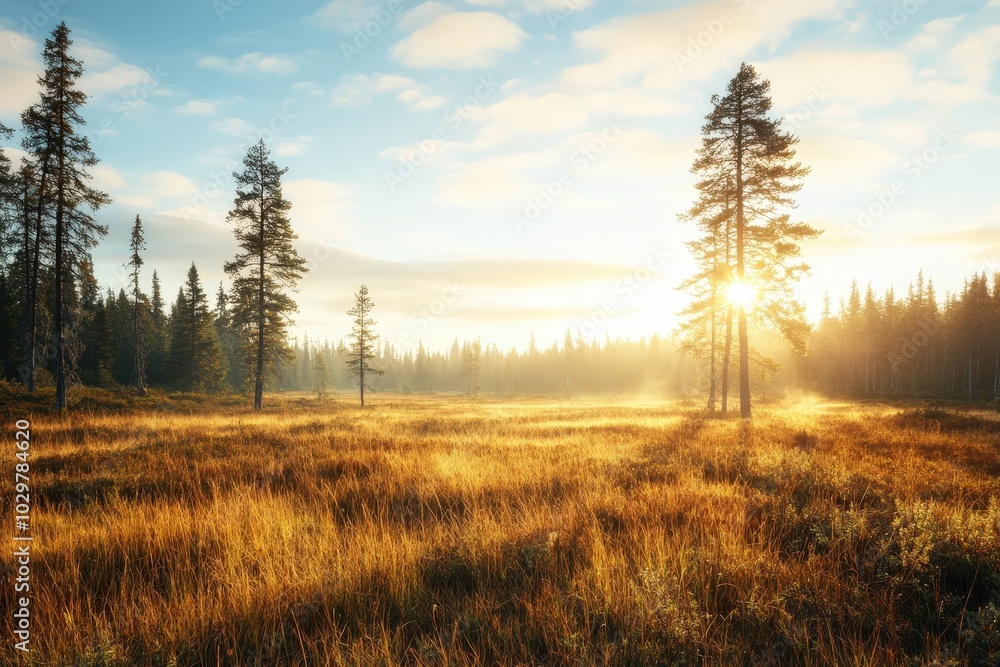 Majestic View of Northern Wilderness at Dawn Majestic View of Northern Wilderness at Dawn