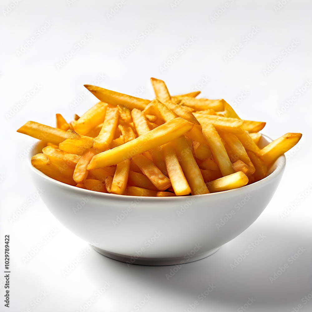 french fries in a white bowl french fries in a white bowl