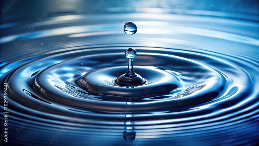Ripples in water from raindrop Ripples in water from raindrop