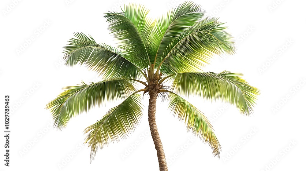 Coconut tree isolated on white background Coconut tree isolated on white background