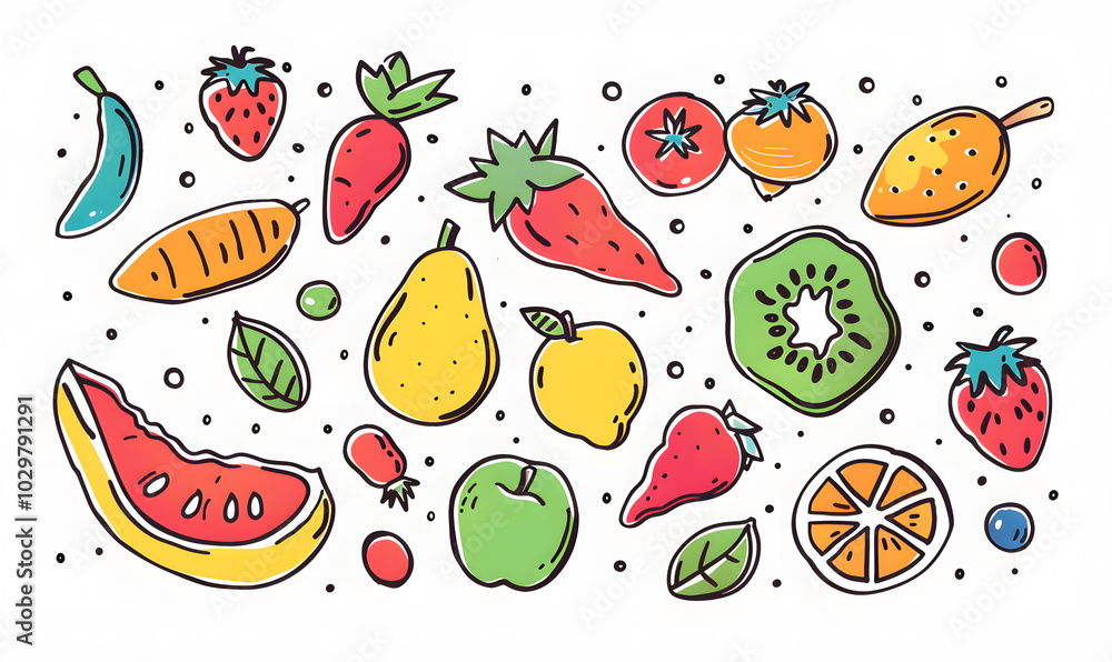 vegetable and fruits photo or illustrator on white background vegetable and fruits photo or illustrator on white background