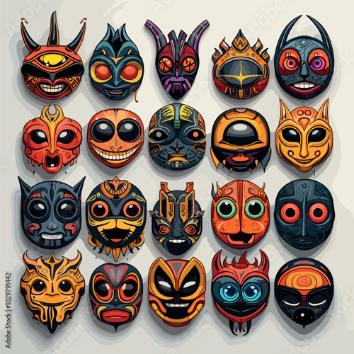 Tribal Mask Icons