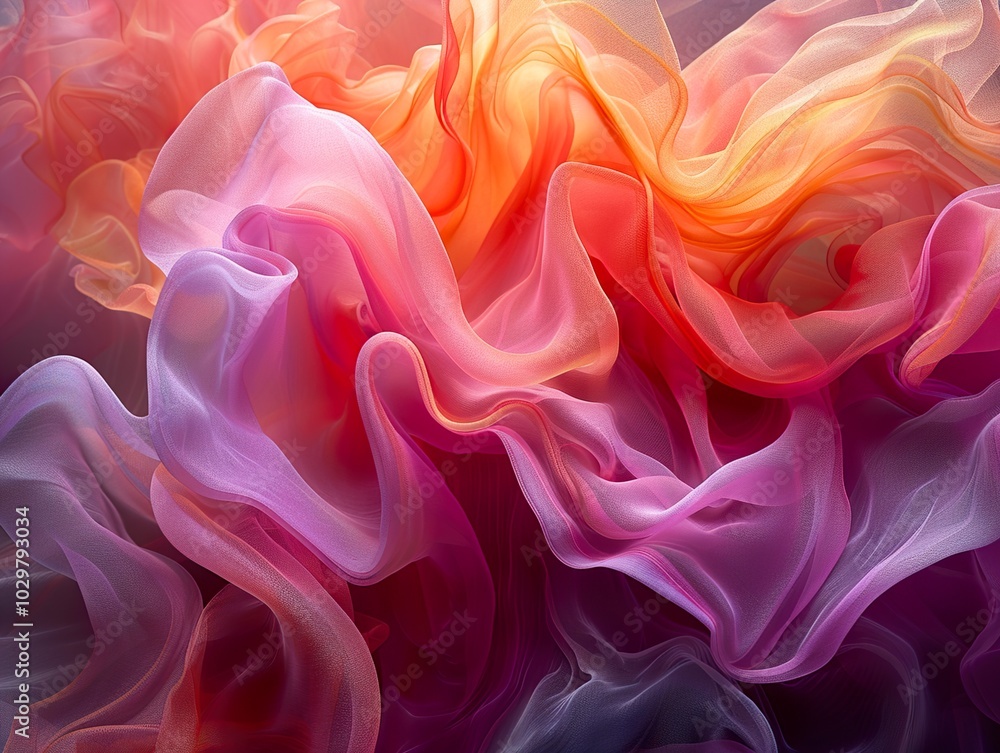 Obraz premium Abstract Fabric Texture: Delicate Drapes in Pastel Hues