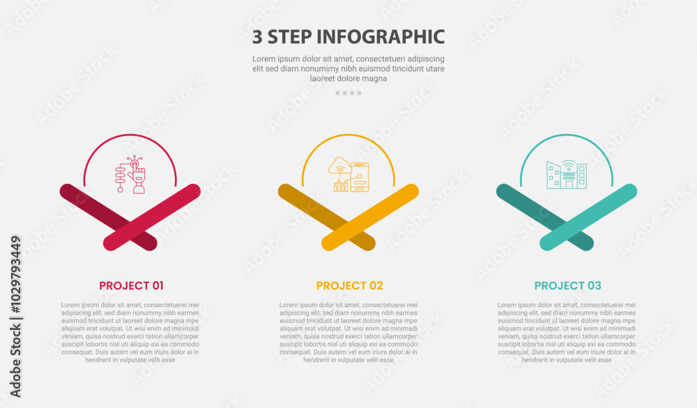 3 points template infographic outline style with 3 point step template 3 points template infographic outline style with 3 point step template