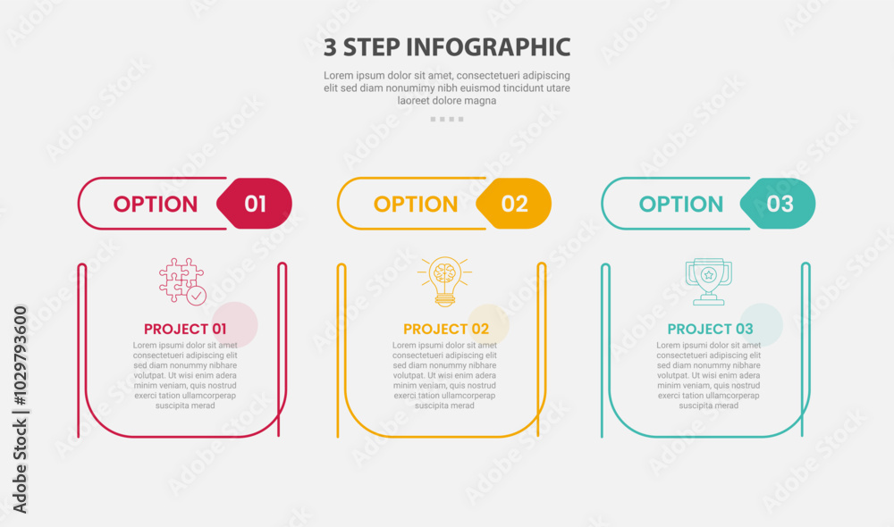 3 points template infographic outline style with 3 point step template with creative table with separate header title for slide presentation 3 points template infographic outline style with 3 point step template with creative table with separate header title for slide presentation