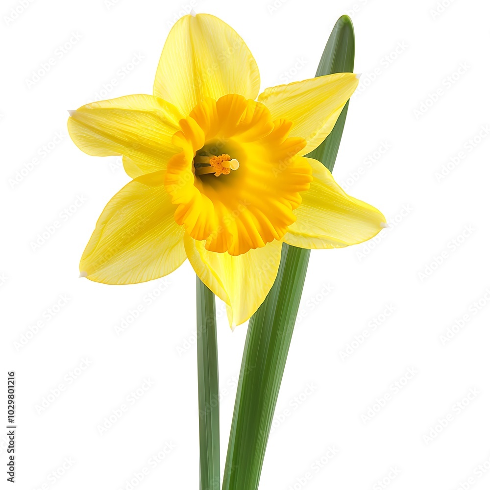 Daffodil Flower Flower isolated on white background. Daffodil Flower Flower isolated on white background.