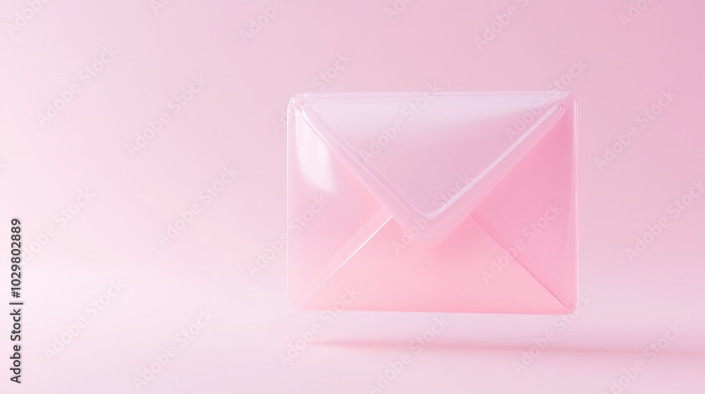 A pink envelope with a white lettering. The envelope is open and the letter inside is not visible. The envelope is placed on a pink background A pink envelope with a white lettering. The envelope is open and the letter inside is not visible. The envelope is placed on a pink background