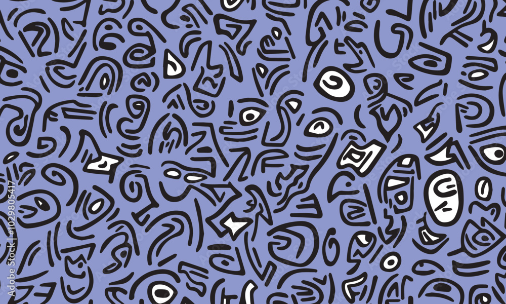 Fototapeta premium Abstract black shapes in the background