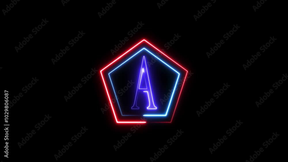 Neon letter A with alpha channel, neon alphabet and letters, neon light Neon letter A with alpha channel, neon alphabet and letters, neon light
