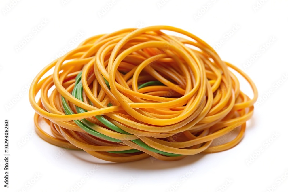 Rubber band isolated on white background Rubber band isolated on white background