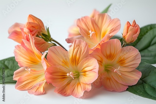 Marvel of Peru Flower isolated on white background.close up.