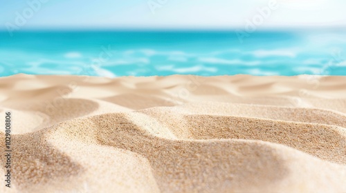 A serene closeup of soft sand, evoking the tranquility of a peaceful beach morning with gentle coastal hues.