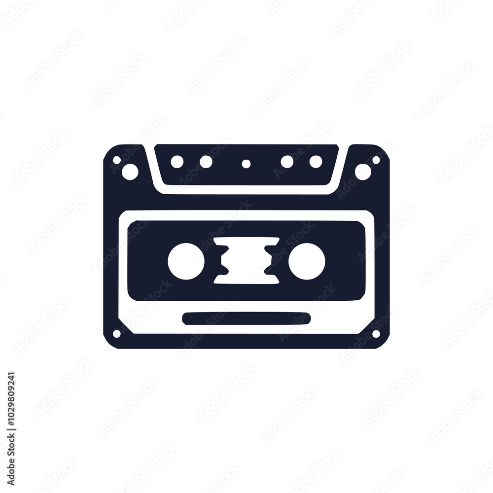 media cassette tape retro logo vector illustration template design media cassette tape retro logo vector illustration template design