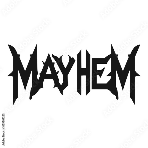 mayhem black metal fashion sticker t shirt music vector illustration template design